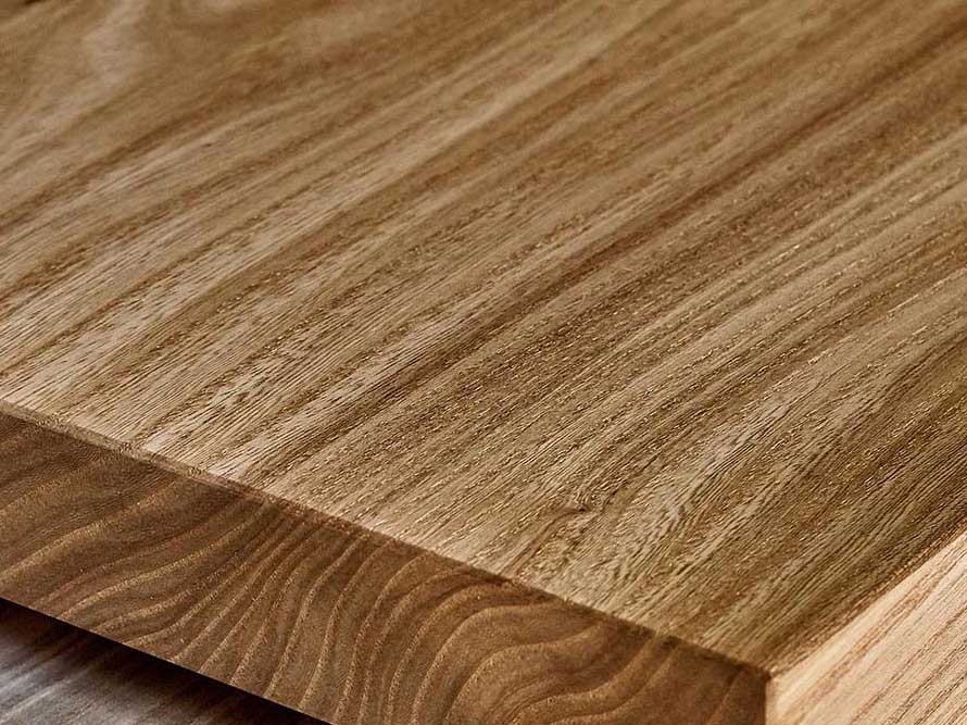 close up of polished oak